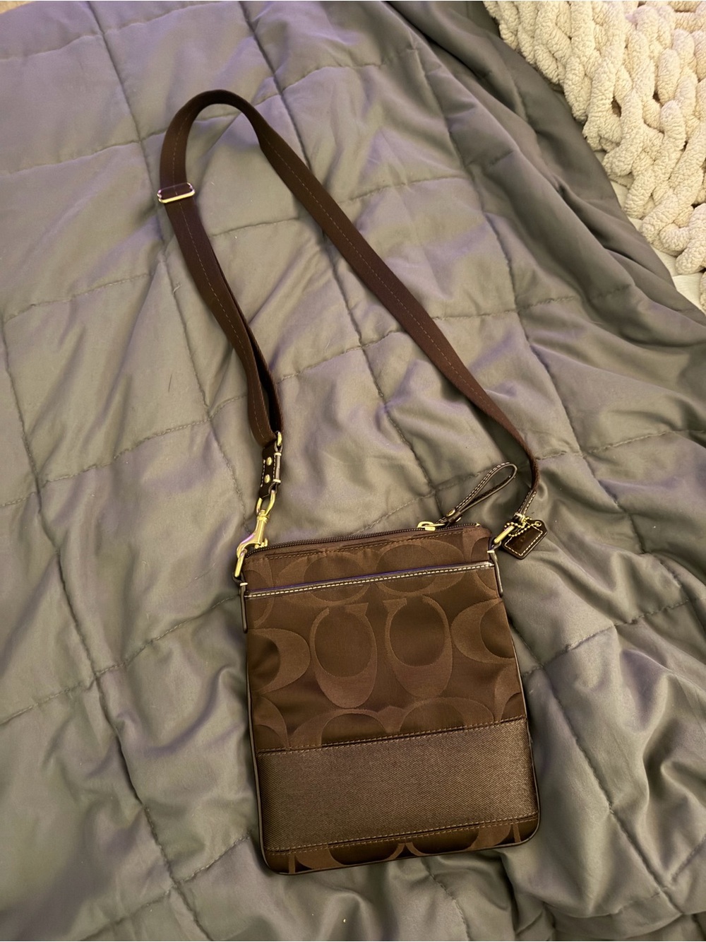 Coach Brown Signature Crossbody
